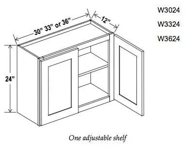 24" High Double Door Wall Cabinet - Ultimate
