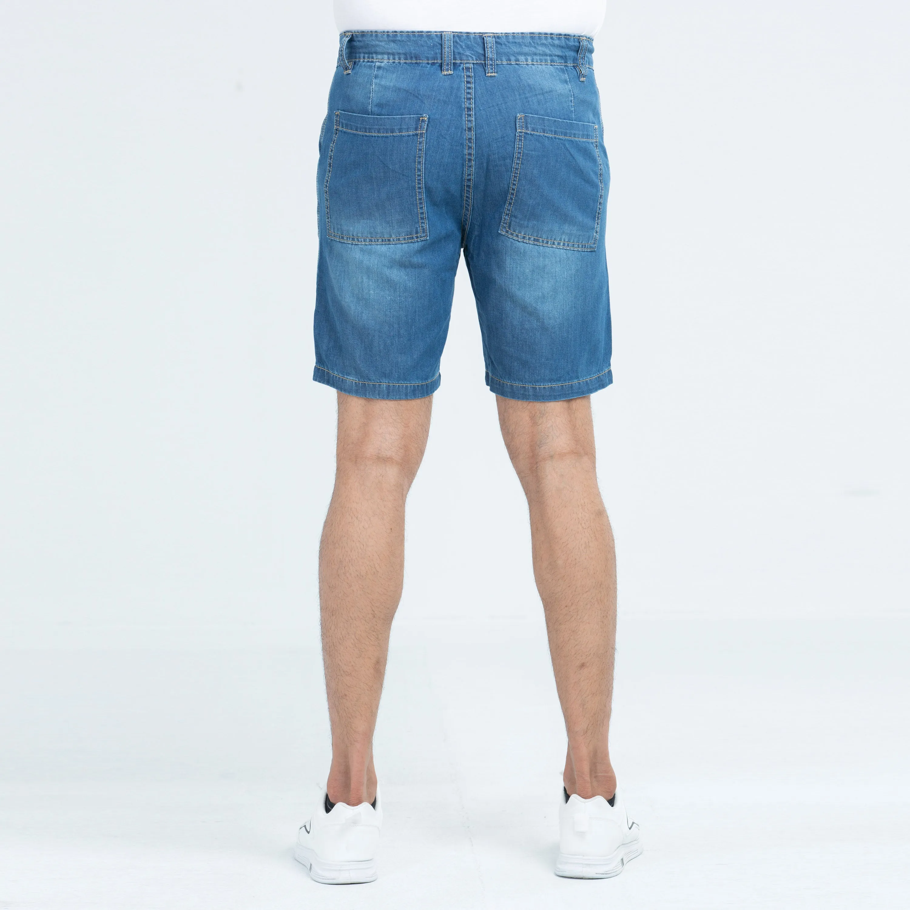 2Q Denim Shorts - Mid Blue
