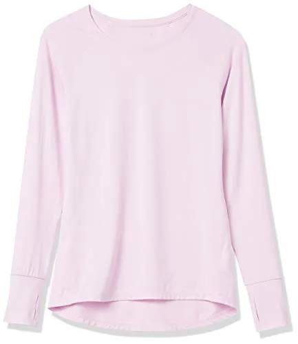 Amazon Essentials Women's Brushed Tech Stretch Long-Sleeve Crewneck Shirt (Available in Plus Size), Pale Pink, 5X