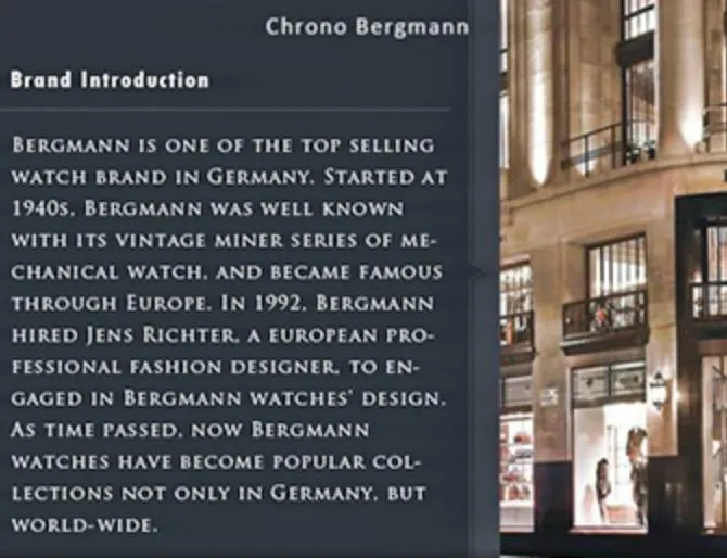 Bergmann 1979 Black Label Watch