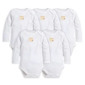 Burt's Bees Baby Organic Long Sleeve Bodysuits 5 Pack