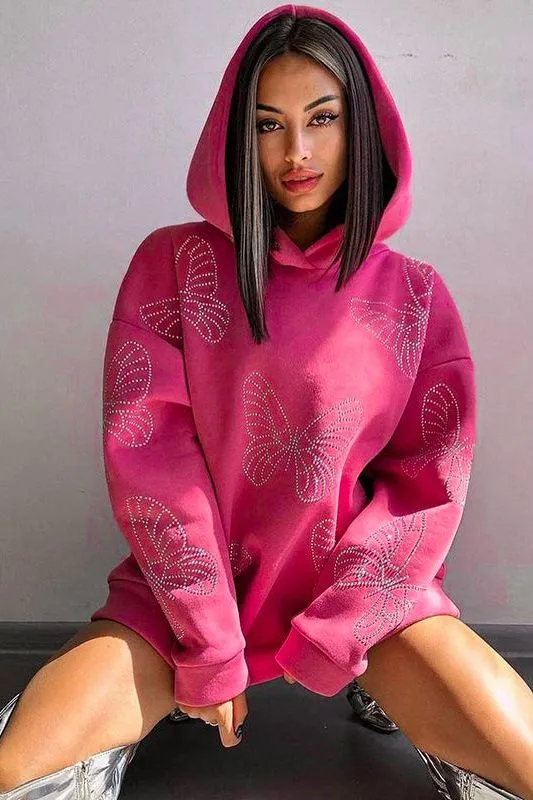 butterfly casual loose hoody