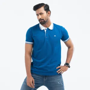 Contrast Polo Shirt - Royal Blue