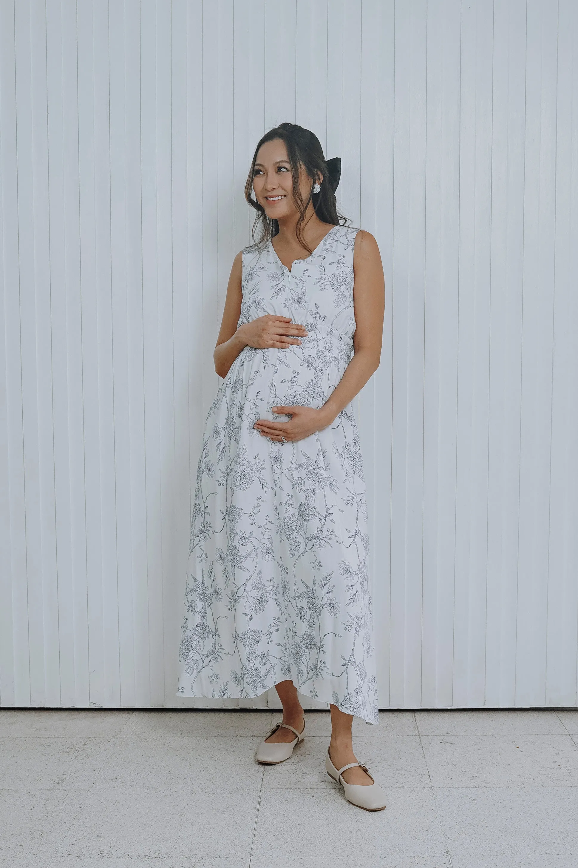 Danica Dress Blue Bird Print