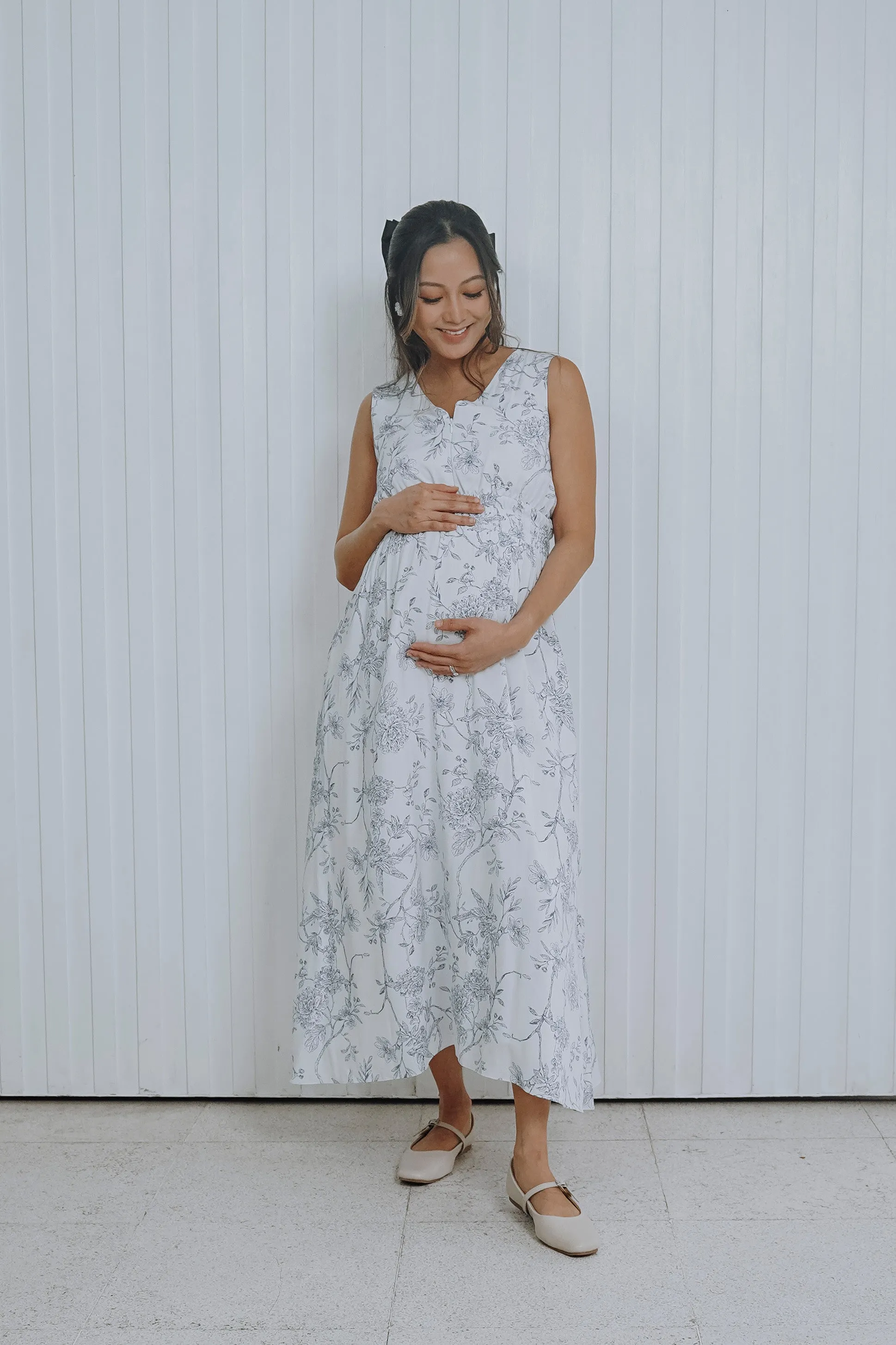 Danica Dress Blue Bird Print