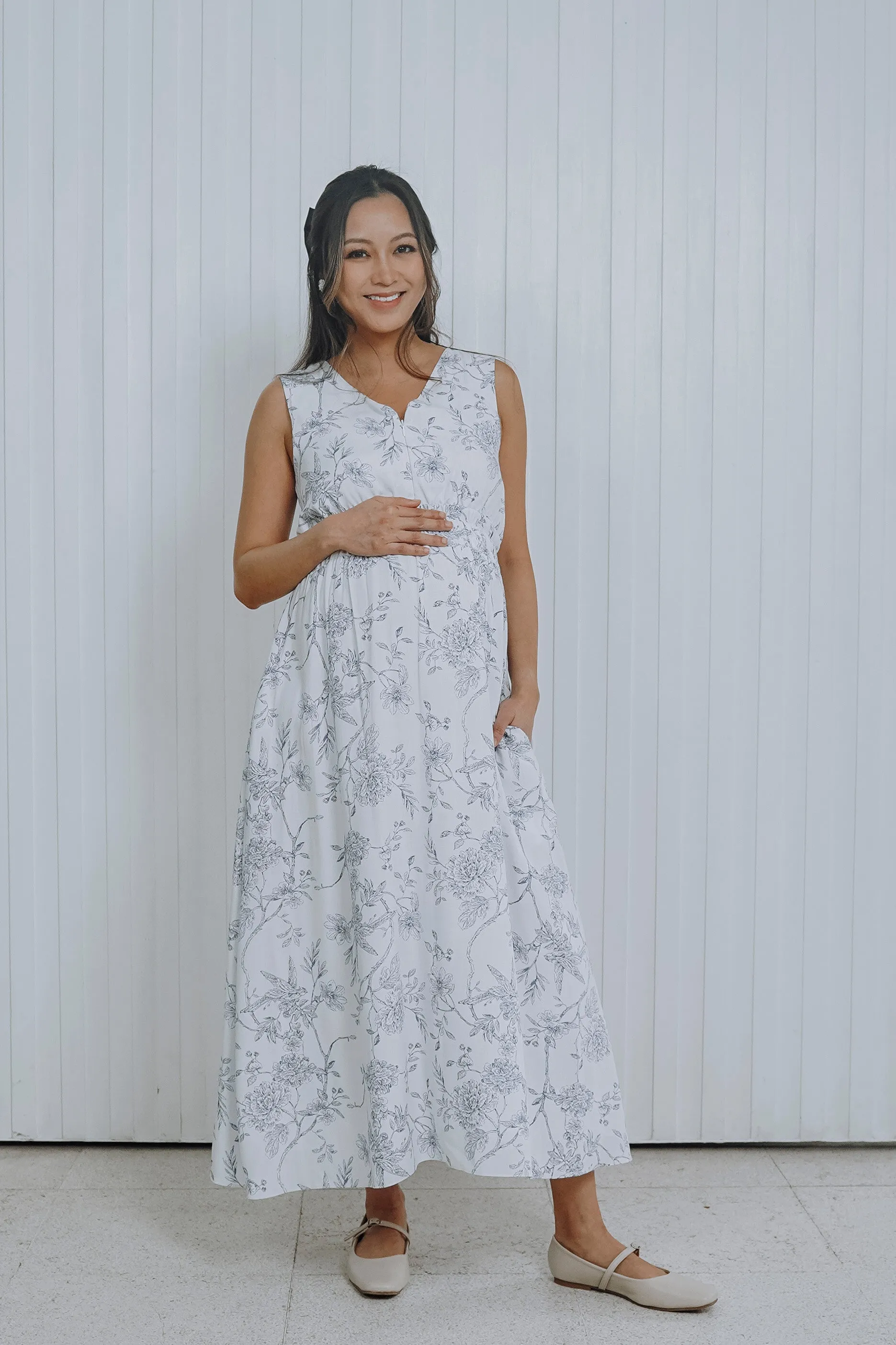 Danica Dress Blue Bird Print