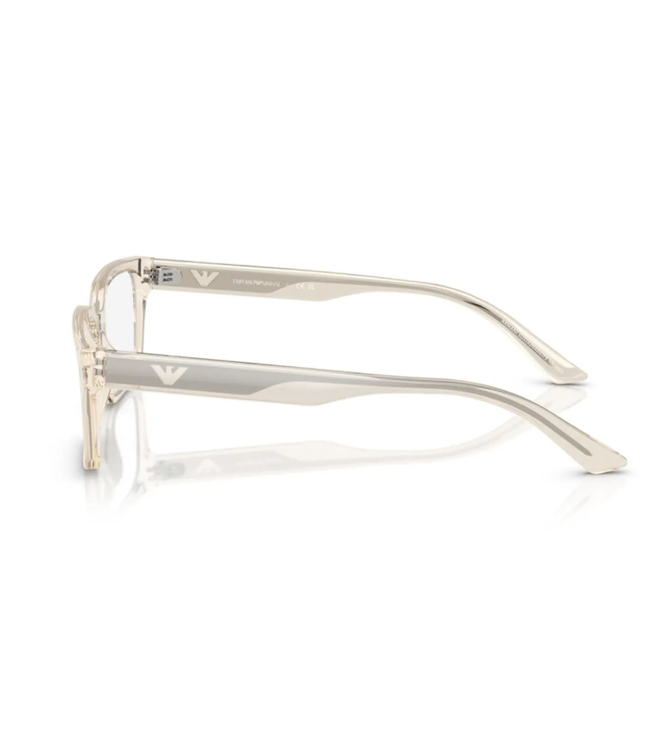 Emporio Armani Men's Crystal Rectangular Optical Frame