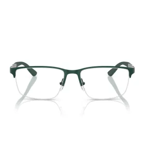 Emporio Armani Men's Green Rectangular Optical Frame