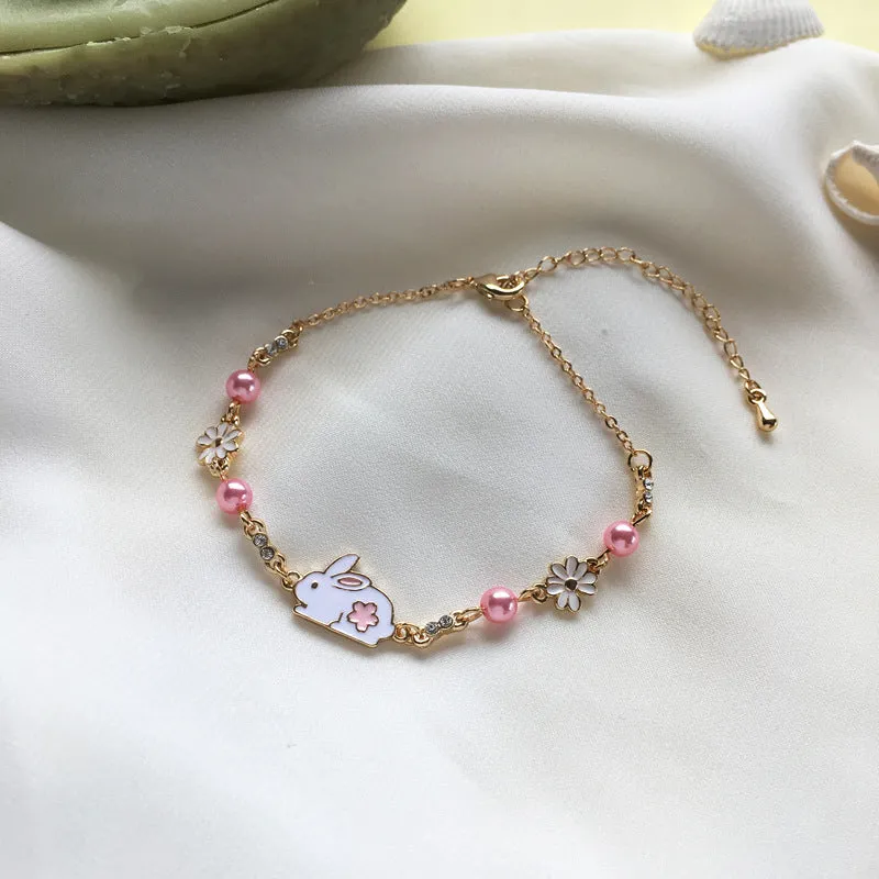 Everyday Wear Bracelet Cute Sweet Pearl Flowers