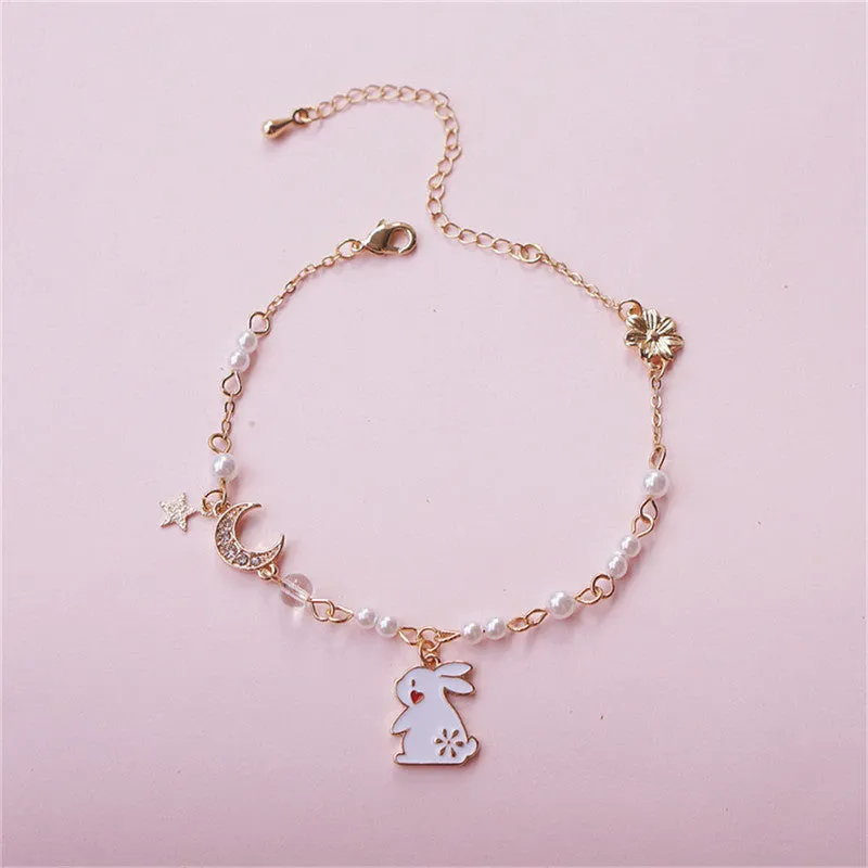 Everyday Wear Bracelet Cute Sweet Pearl Flowers