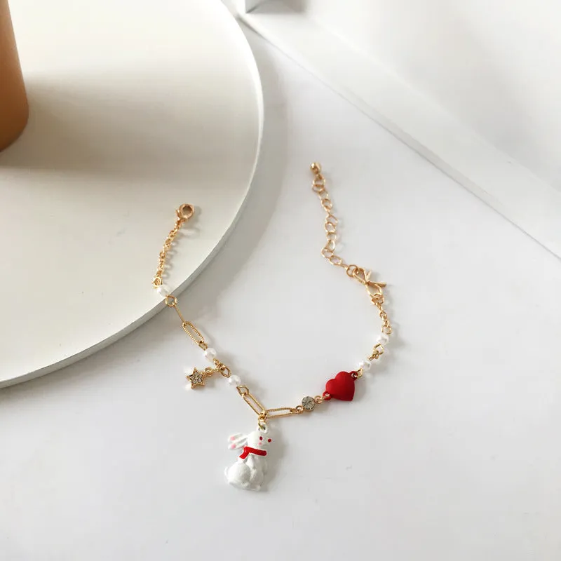 Everyday Wear Bracelet Cute Sweet Pearl Flowers