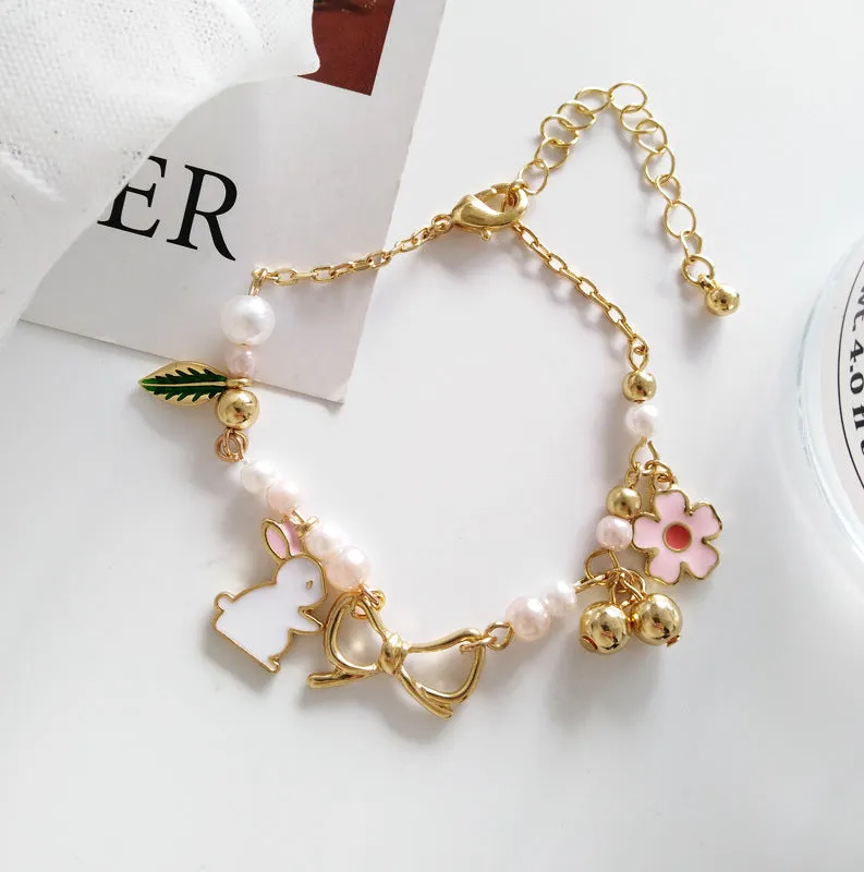 Everyday Wear Bracelet Cute Sweet Pearl Flowers