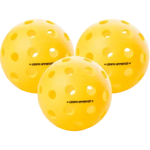 Fuse G2 Outdoor Pickleball Balls, Yellow (3 Pack)
