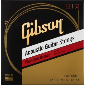 Gibson Phosphor Bronze Acoustic Strings - Light 12-53