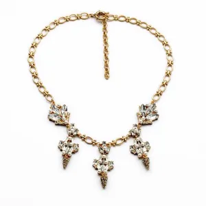 Gina Gold Crystal Drop Necklace