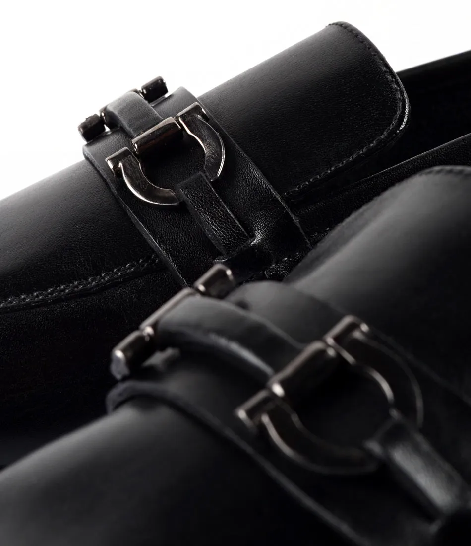 Leather Bit Loafers - Black - Ultra Flex
