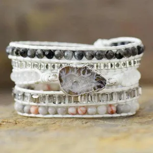 Natural Stone Layered Bracelet for Timeless Luxury Fashion Elegance
