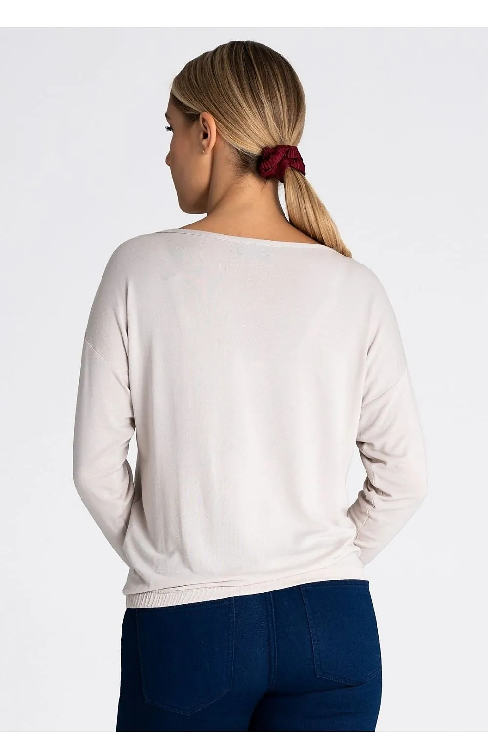 Oversized Wide Neck Blouse