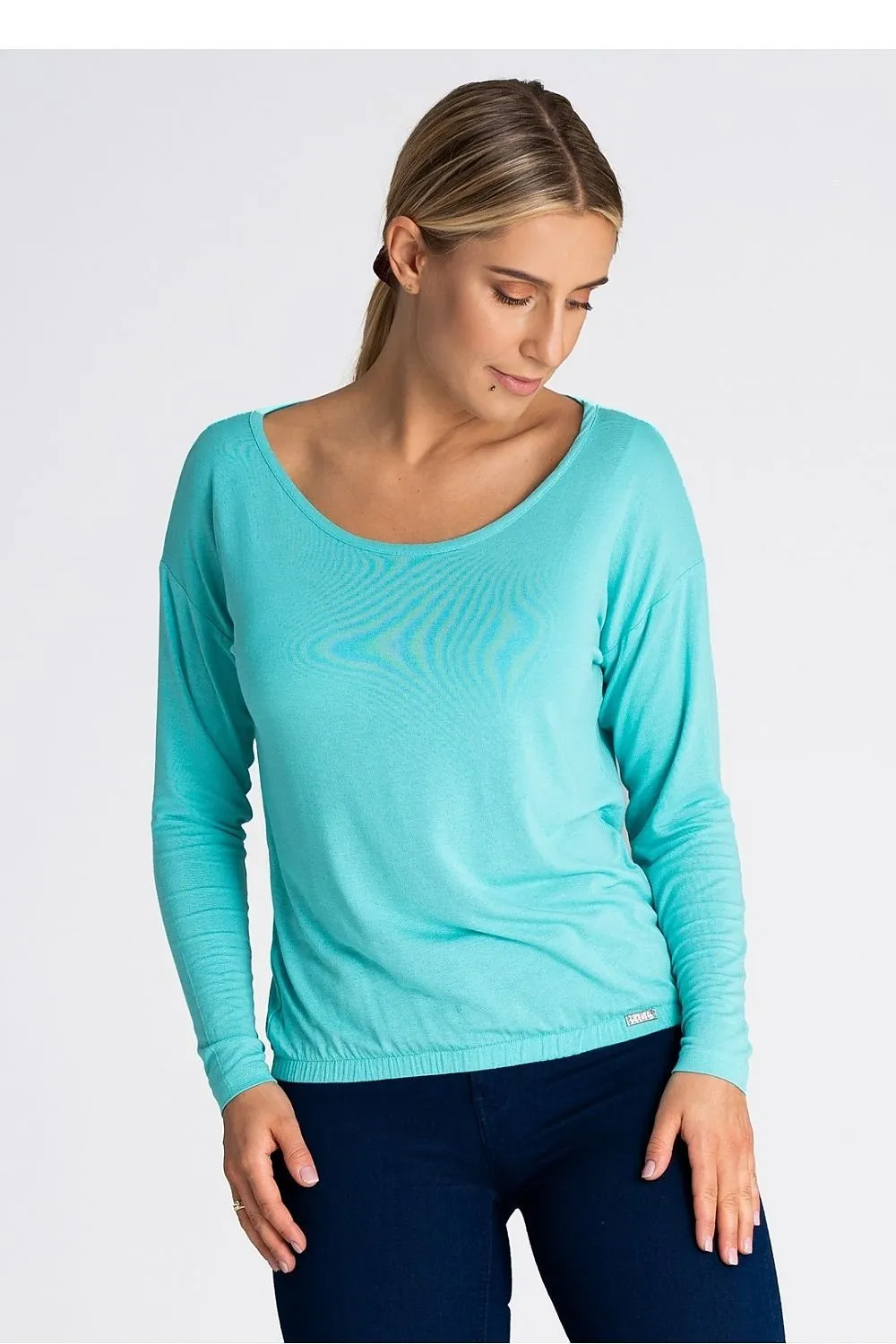 Oversized Wide Neck Blouse