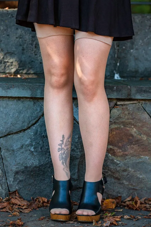 Plus Size Micro Net Stockings