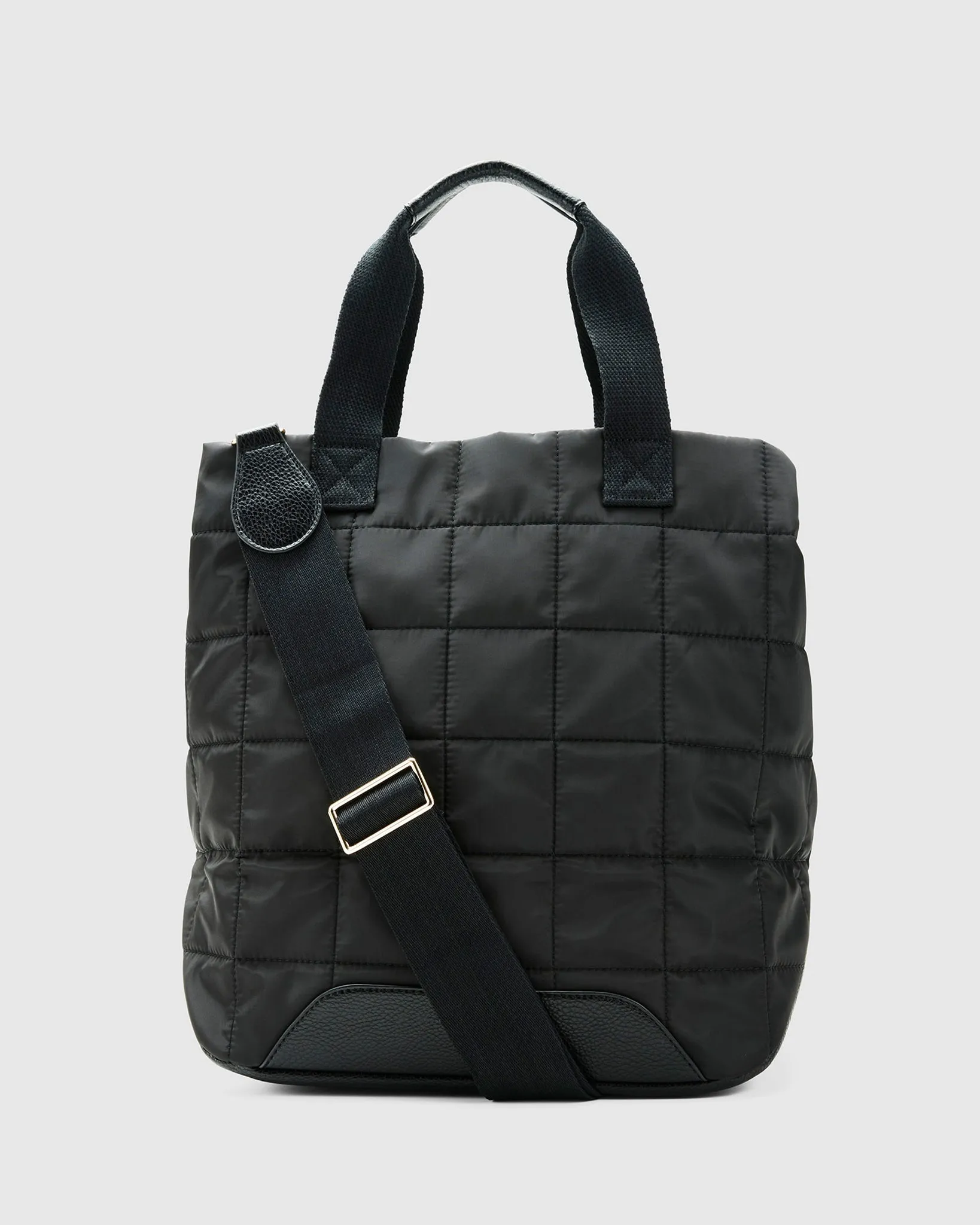 Quilted Tote Bag - Onyx Black
