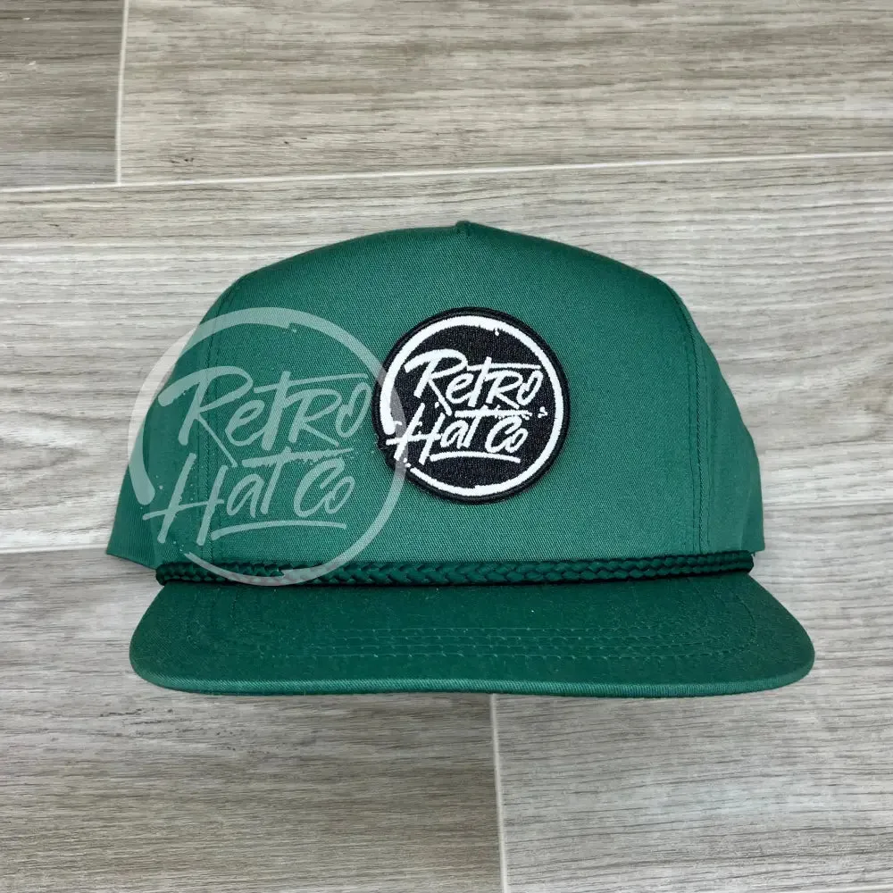Retro Hat Co. Brand (Glow in the dark) Patch on Classic Rope Hat