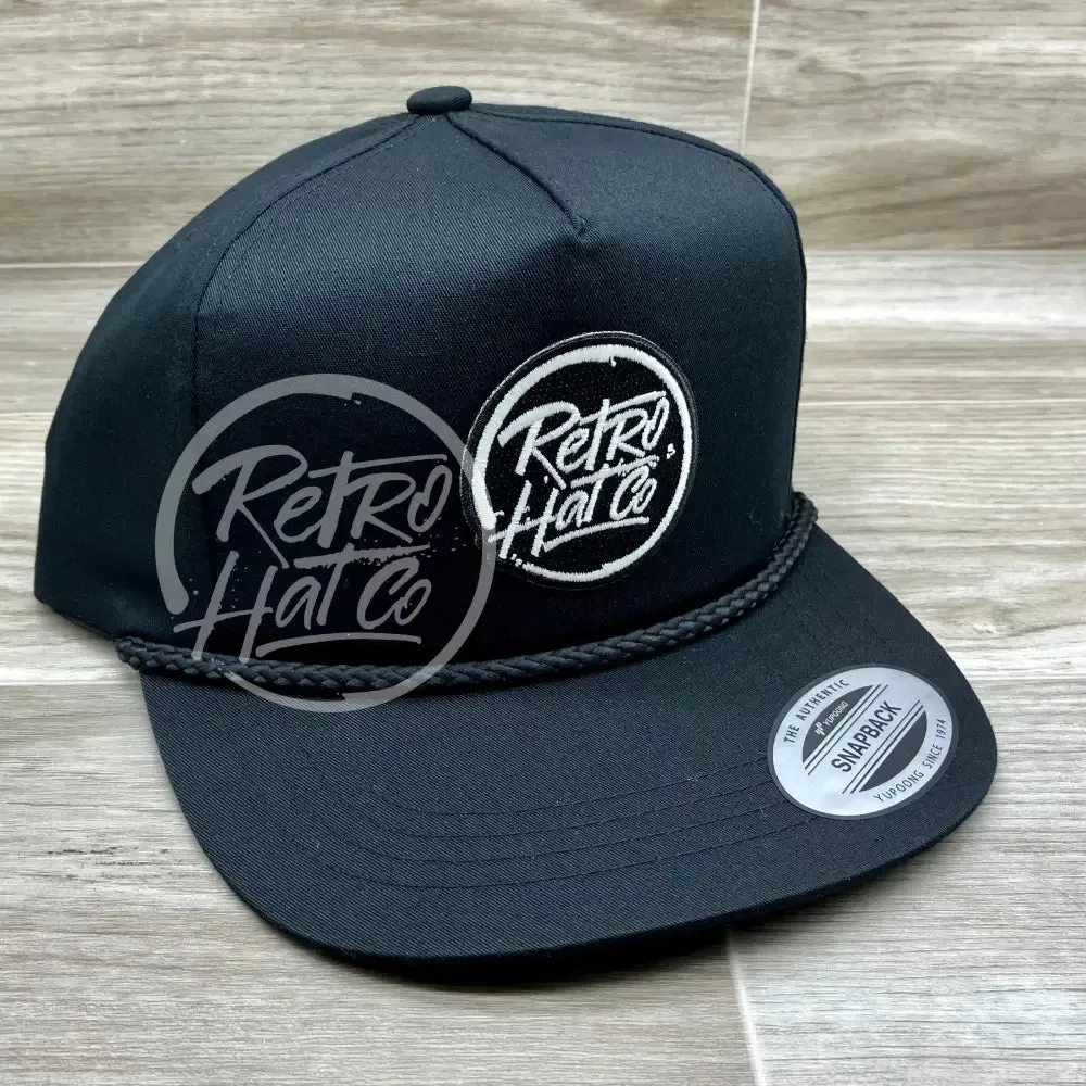 Retro Hat Co. Brand (Glow in the dark) Patch on Classic Rope Hat