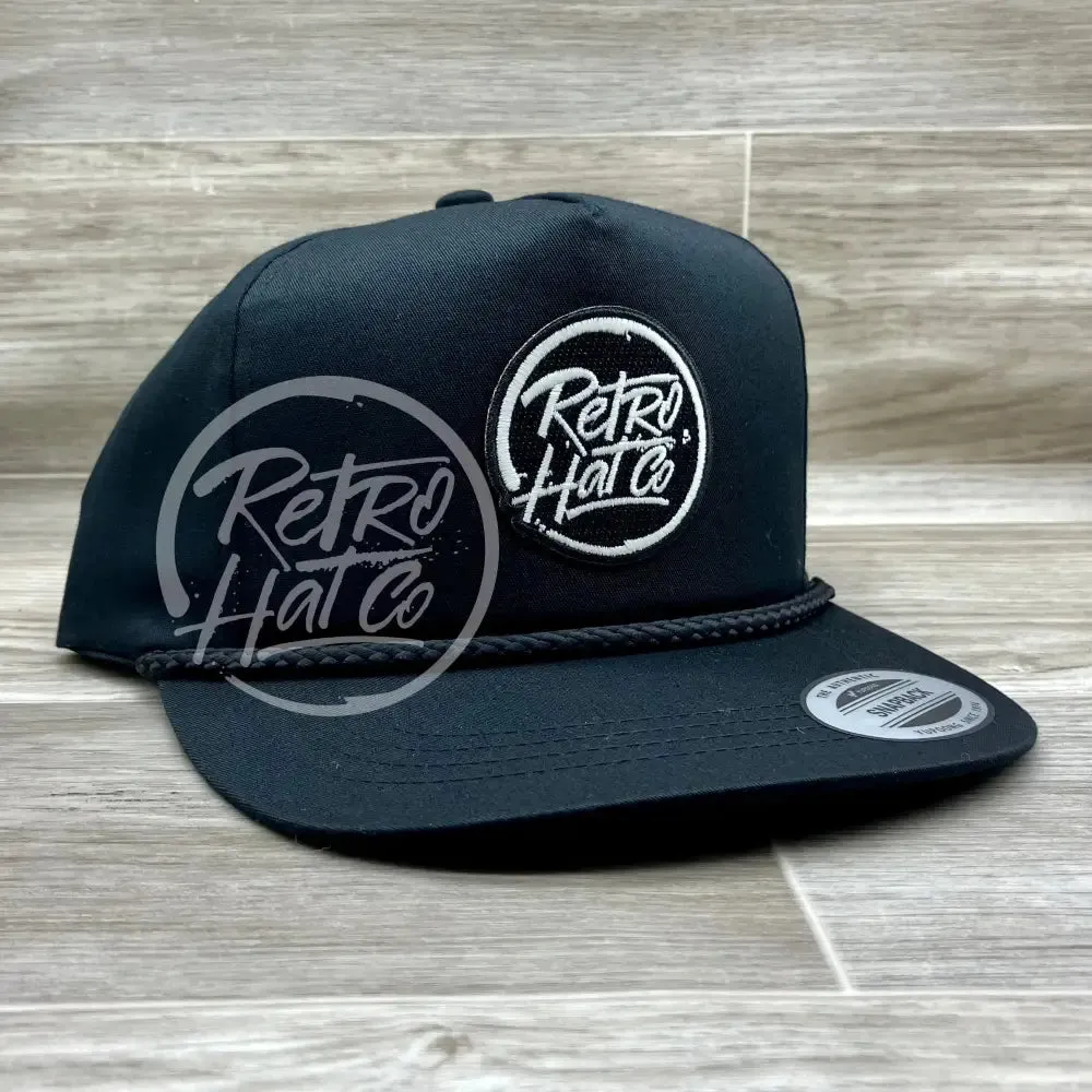 Retro Hat Co. Brand (Glow in the dark) Patch on Classic Rope Hat