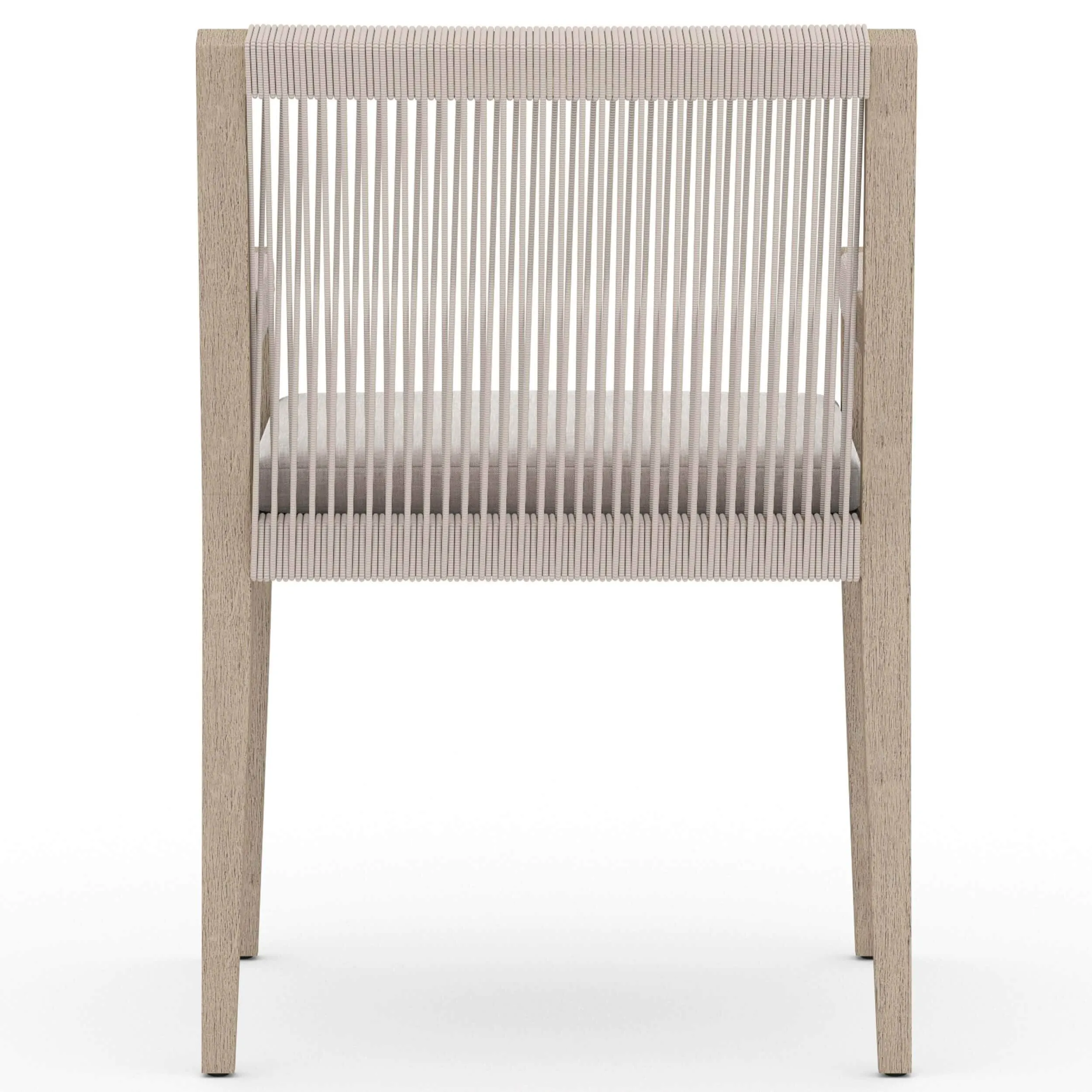 Sherwood Outdoor Dining Arm Chair, Stone Grey/Washed Brown, Set of 2