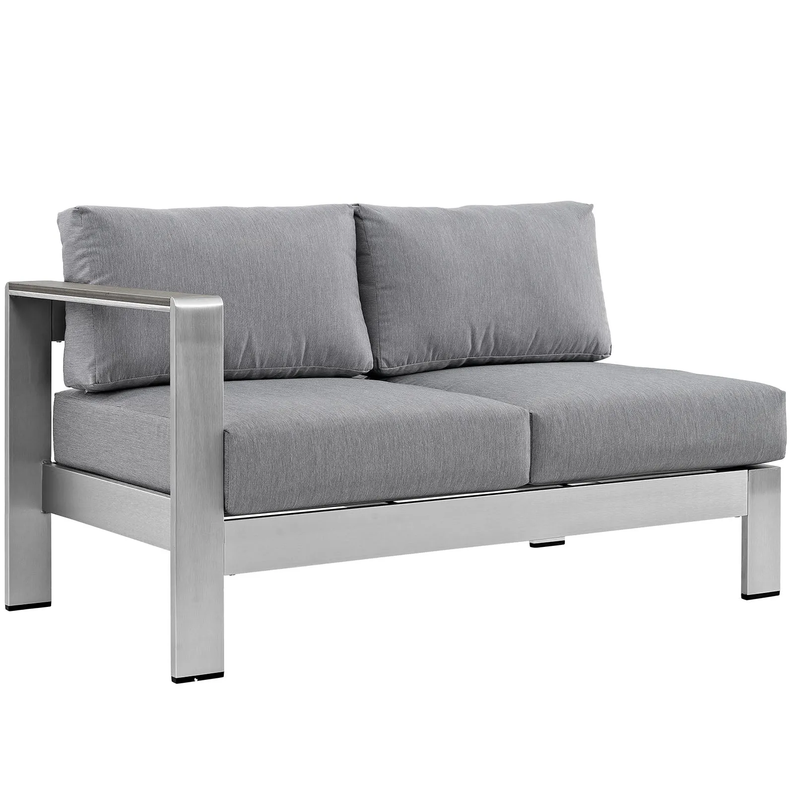 Shore 5 Piece Outdoor Patio Aluminum Sectional Sofa Set by Modway