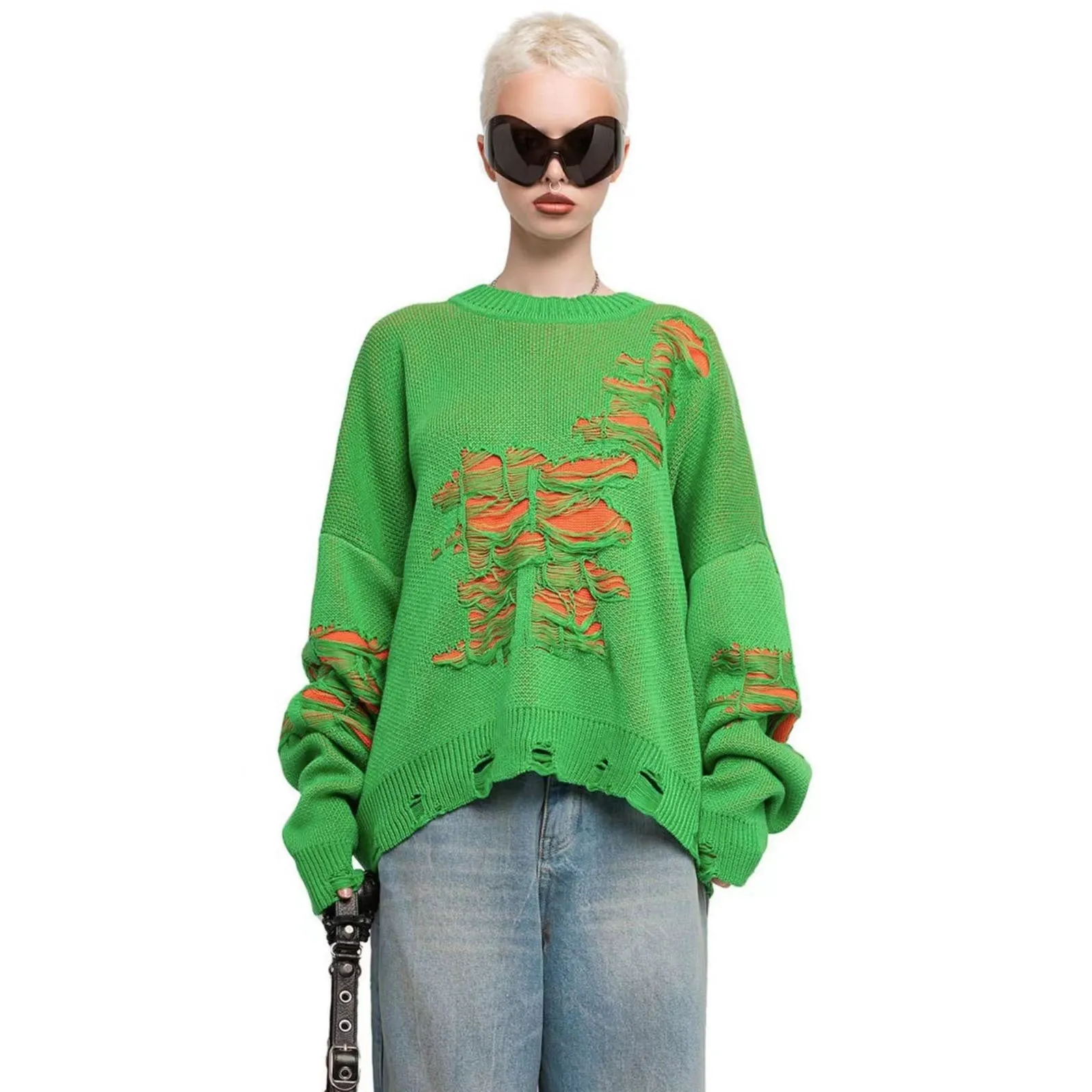 Street style tassel design sweatershirt