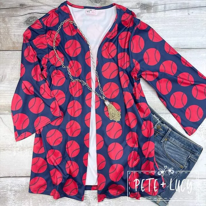 Take Me Out to the Ballgame Ladies Cardigan