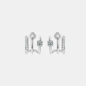 Timeless Moissanite 925 Sterling Silver Earrings for Luxury Fashion