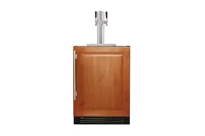 True-Residential TUR-24DD-R-OP-C Solid Panel Ready - Dual Tap - 1 Floor Shelf -  Hinge Right (R)