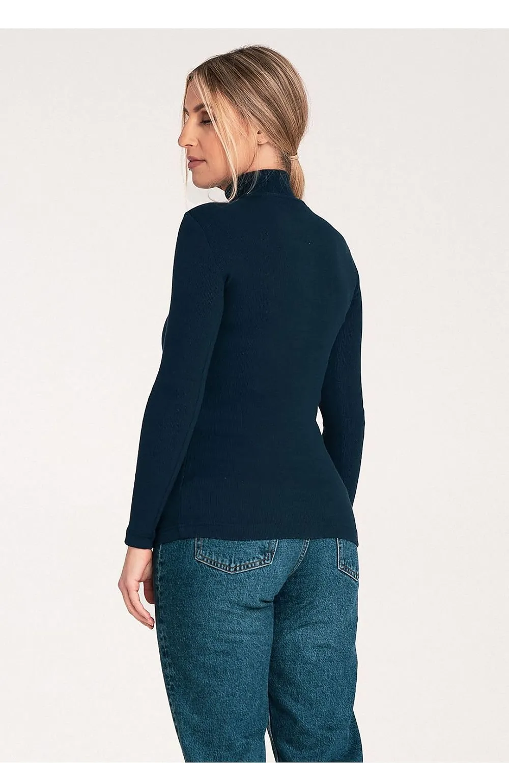 Turtleneck Long Sleeve Cotton Top