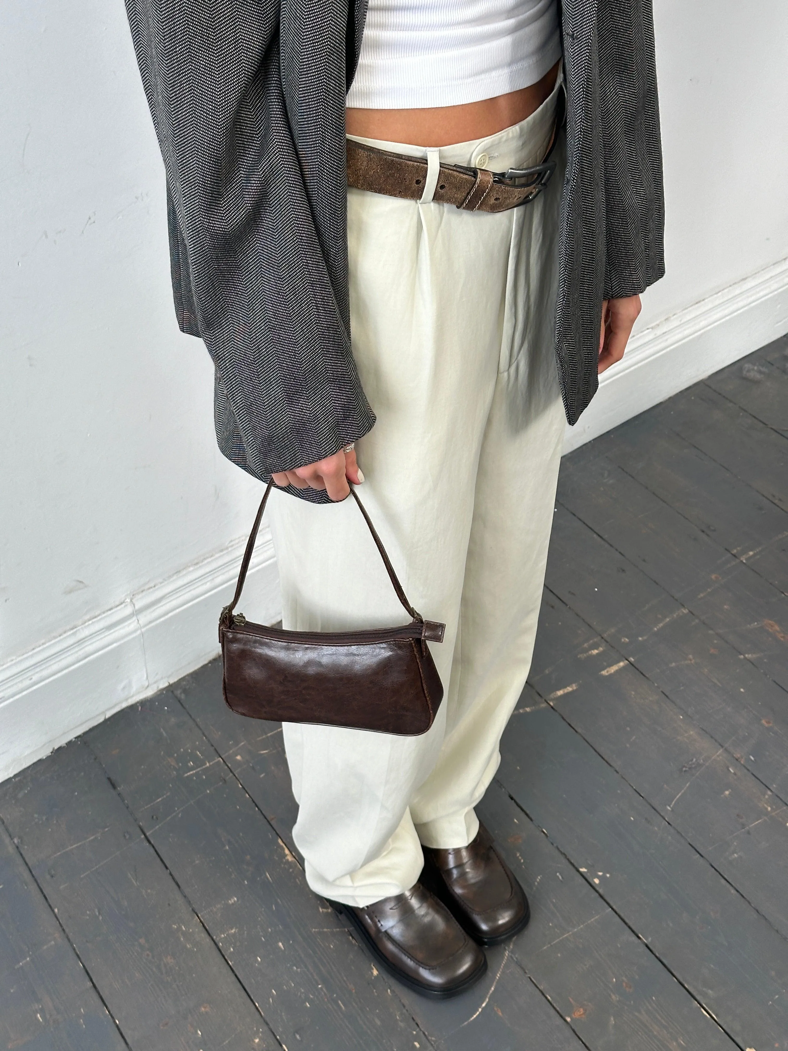 Vintage Faux Leather Shoulder Bag