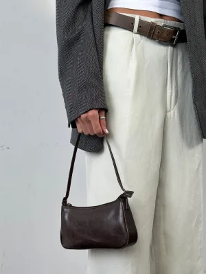 Vintage Faux Leather Shoulder Bag