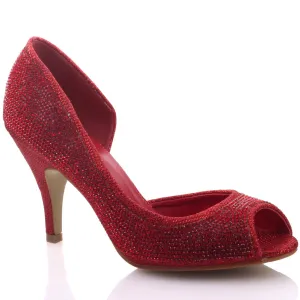 Womens ‘Gweng’ Decorated Peep Toe Shoes